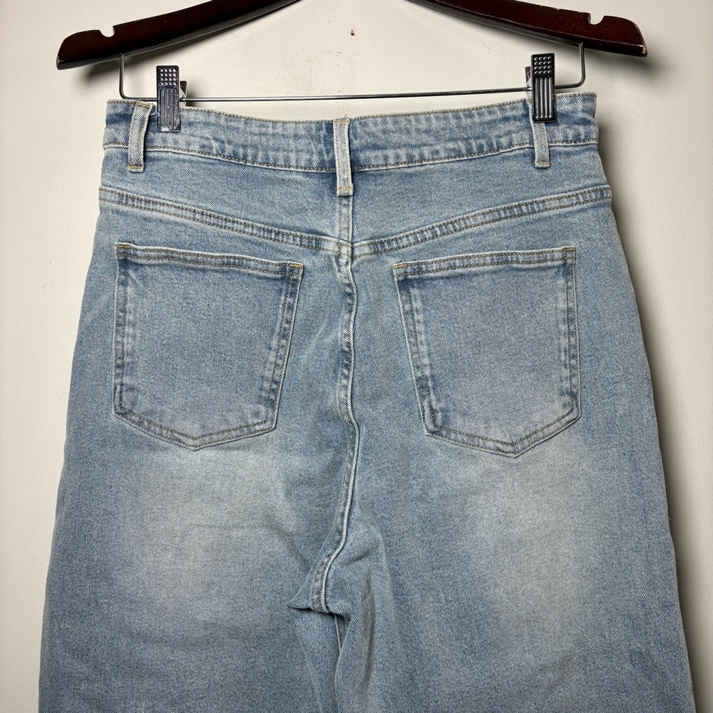 Commence Asymmetric Waist Wide-Leg Jeans Light Wash Size Medium - Picture 6 of 9